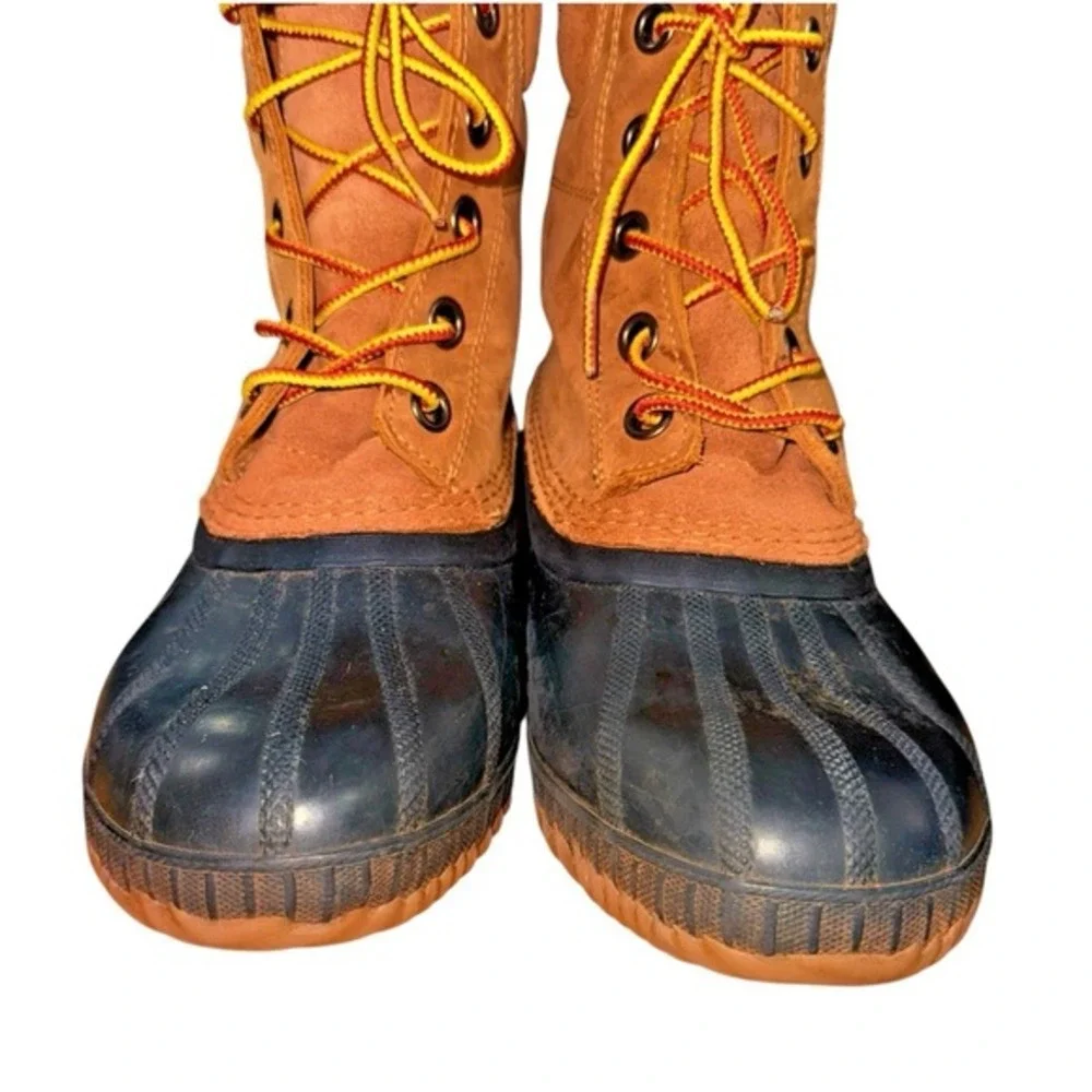 Sorel Cheyanne‎ II Lace Duck Boot Women 6 Pre-Owned Winter Tan Waterproof Suede